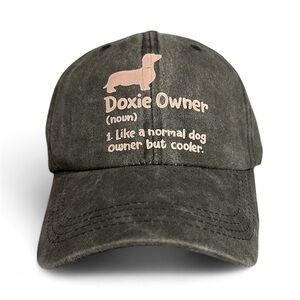 NEW Denim Doxie Owner Black Cap